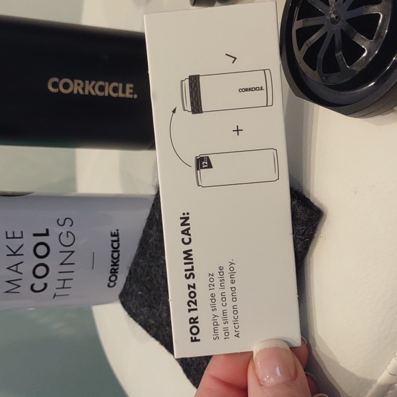 Corkcicle Dining Two Lot Set Black Corkcicle Slim Arctican Drink 2